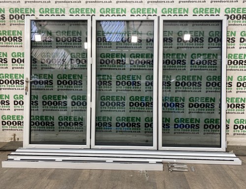 Wide aluminium bifolding doors - aluminium,