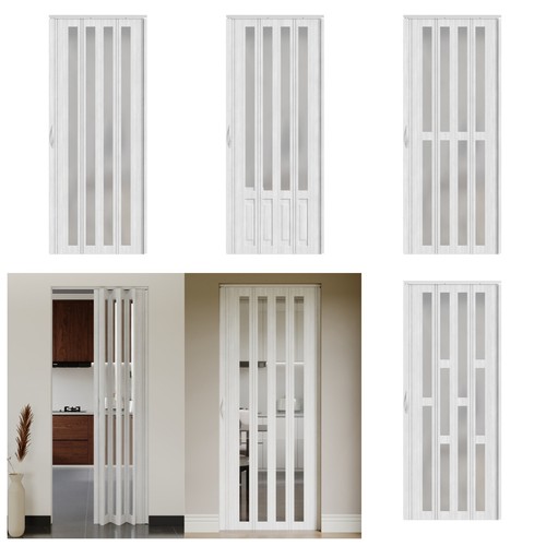 Pvc folding door white wood - folding,