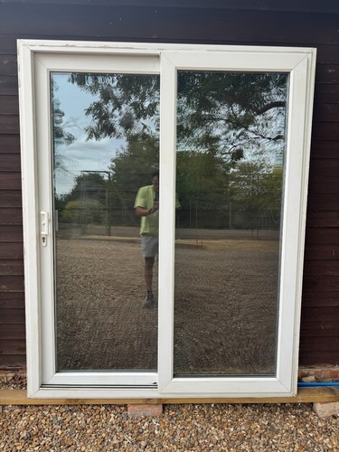 Upvc patio sliding doors - patio, white