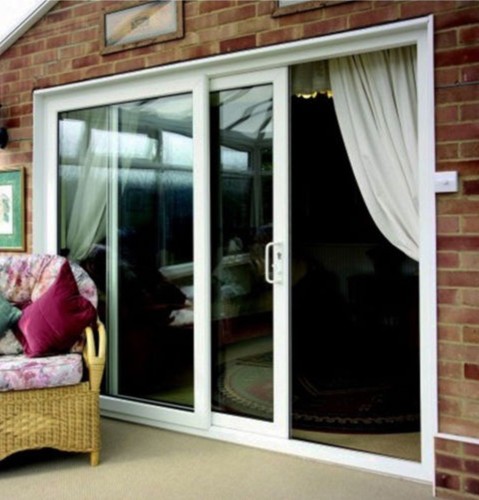 Upvc white sliding patio - white,