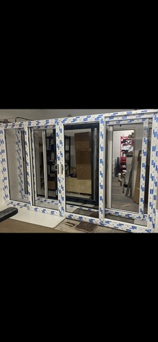 Sliding upvc patio doors - doors, white