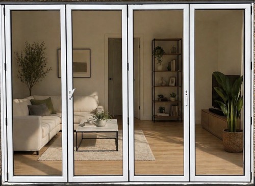 White aluminium folding - aluminium, bi-folding