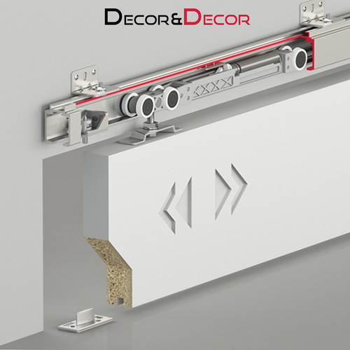 Top hung sliding door one - door,