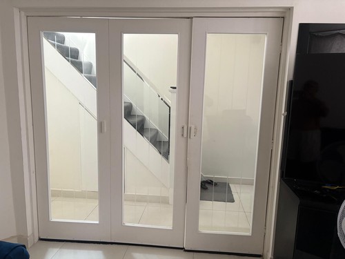 Glass sliding doors used - glass,