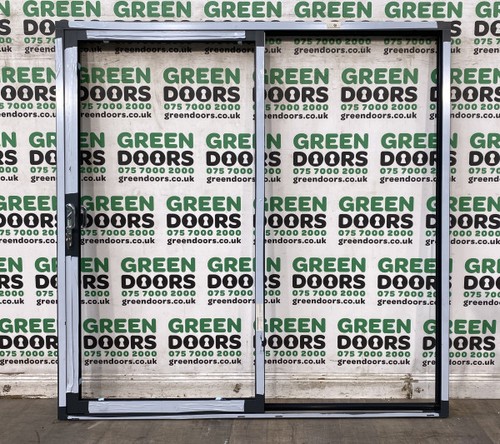 Grey sliding patio doors - sliding,