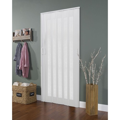 Folding door white pvc - folding, pvc+acrylic